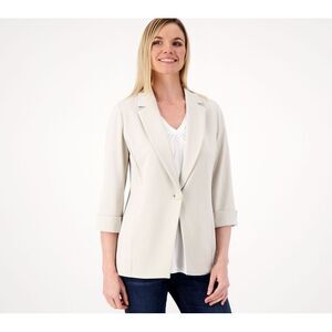 Susan Graver Women's Jacket Sz XL LK Fusion  Sleeve Beige A593355